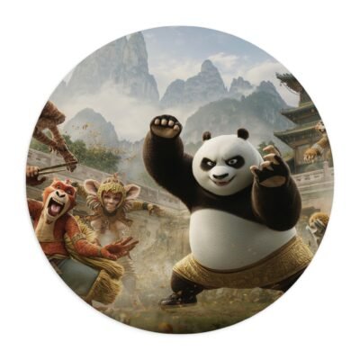 Kung Fu Panda Round Mouse Pad