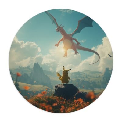 Fantasy Creature Round Mouse Pad