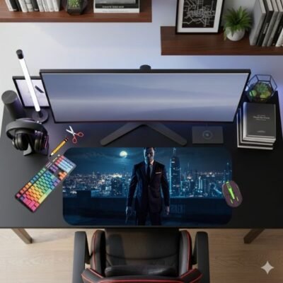 Black Secret Agent LED Mouse Pad XXL