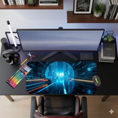 The Neon Grid LED Mouse Pad XXL